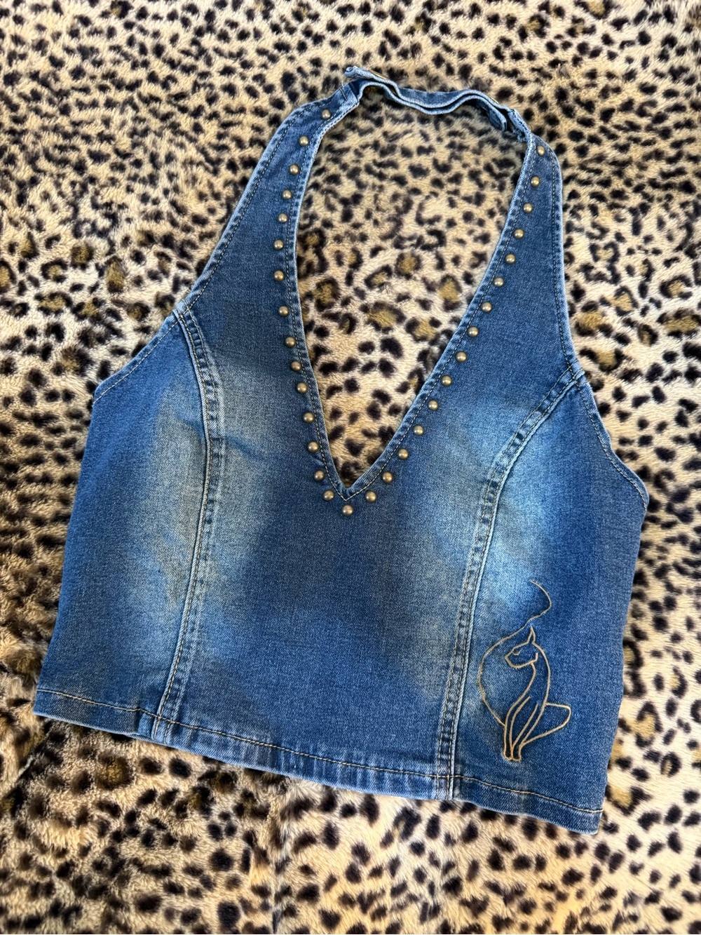 Baby Phat Denim Halter Top